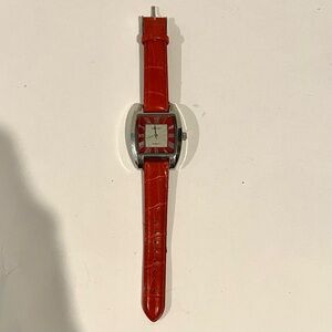 Pre-Owned Orange Leather - Stainles Steel Bijoux Terner Quartz Women’s Watch